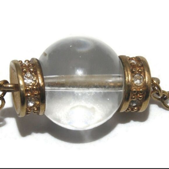 VTG J CREW GOLD TONE CLEAR GLASS BEADS & RHINESTONES 32" NECKLACE EXCELLENT COND - Picture 11 of 13
